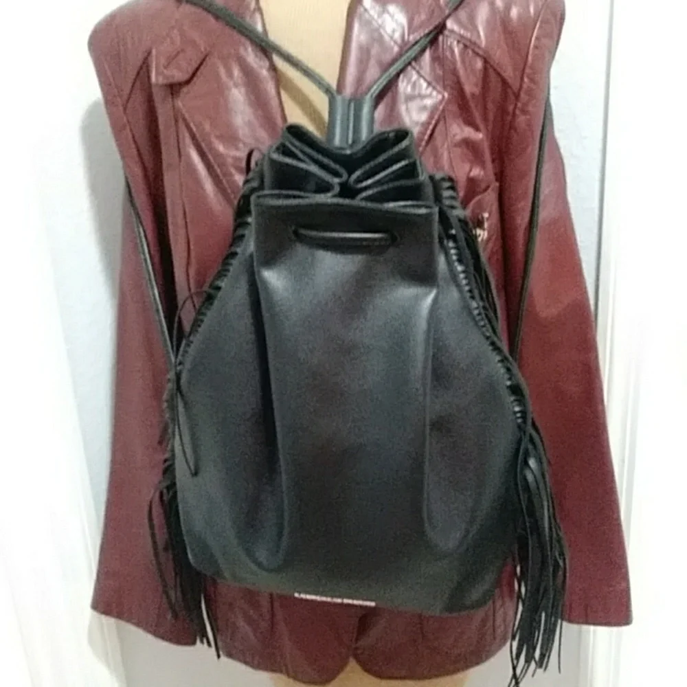 Victoria Secrets Fringed Drawstring Backpack